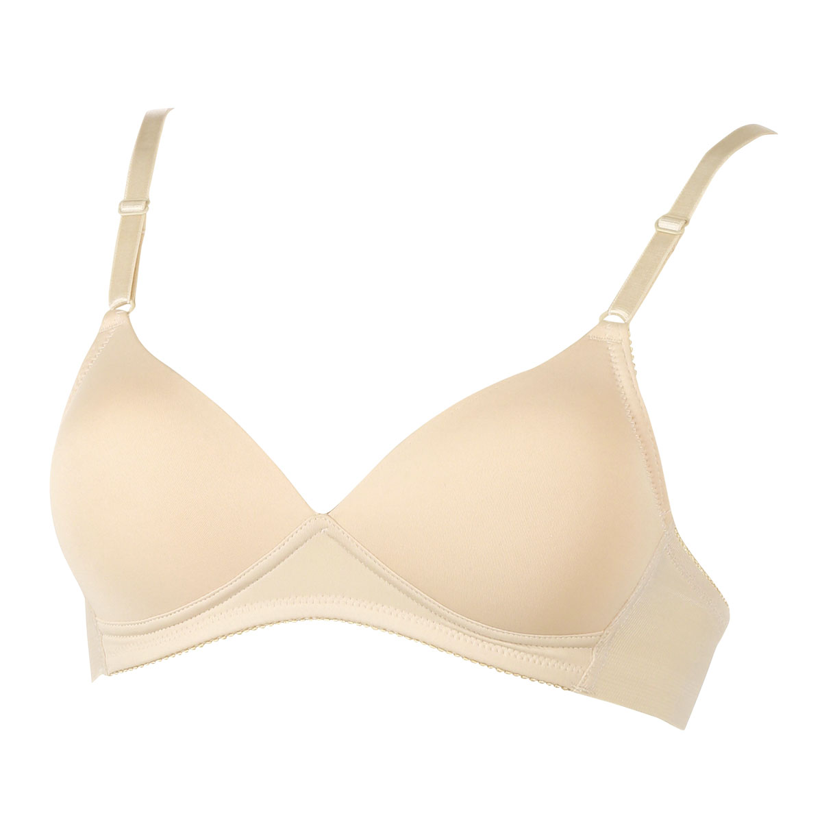 アツギ ATSUGI イーセレクト e-select シームレスカップ ブラジャー ノンワイヤー ヘム生地 ひびきにくい 単品 M L LL 3L 4L(BE-ベージュ-M)