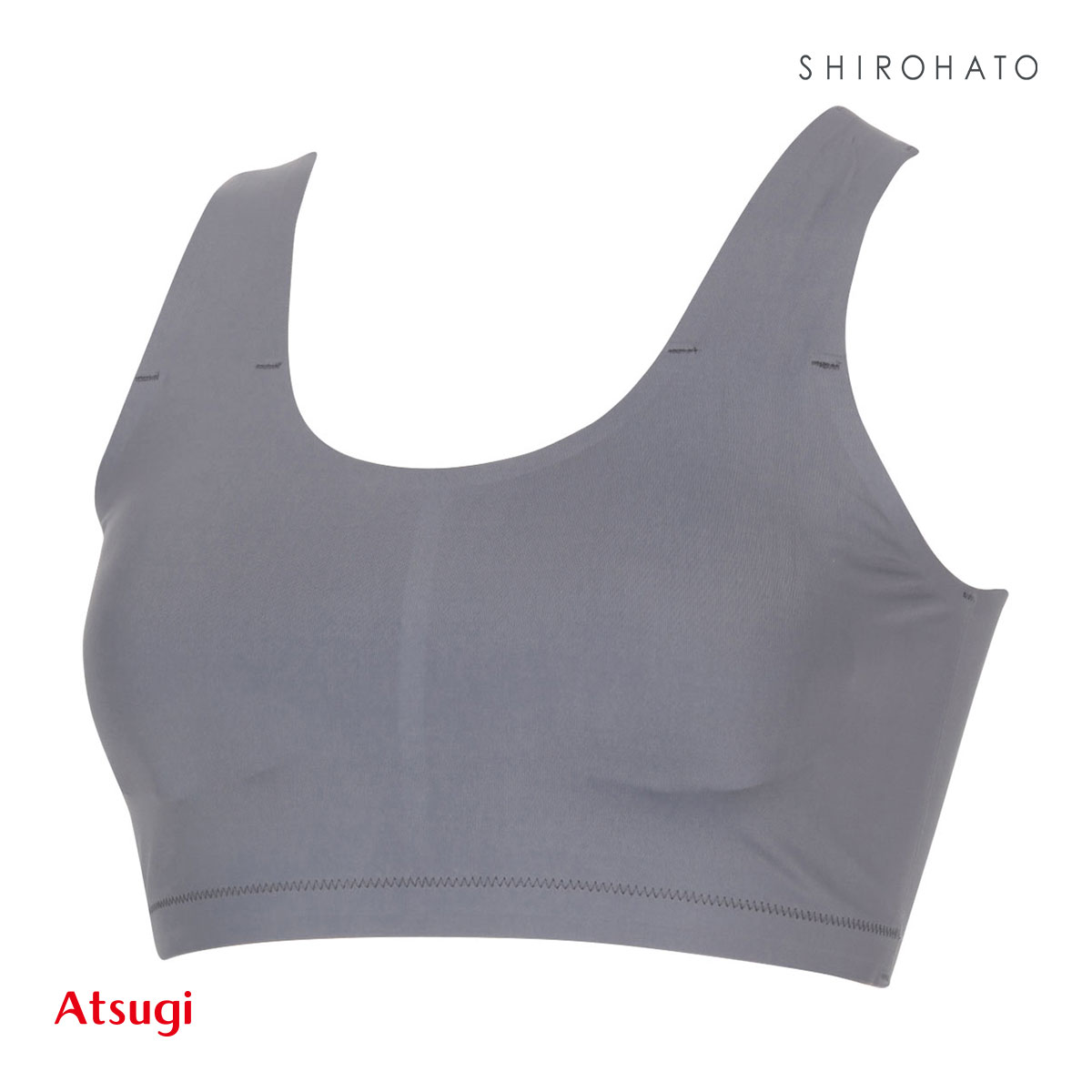 アツギ ATSUGI イーセレクト e-select アウターにひびきにくい ハーフトップ ノンワイヤー ブラジャー 単品(GY-グレー-M)