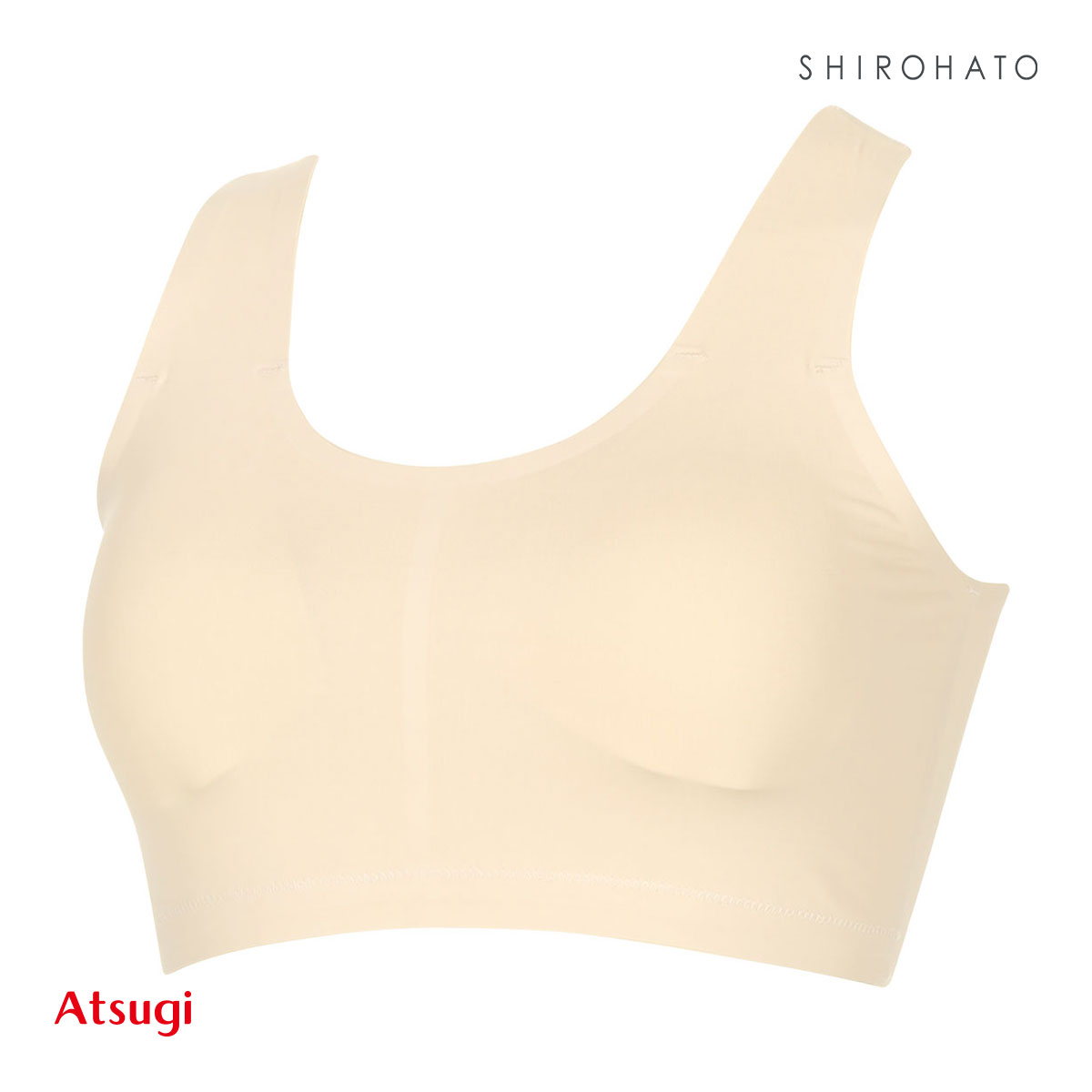 アツギ ATSUGI イーセレクト e-select アウターにひびきにくい ハーフトップ ノンワイヤー ブラジャー 単品(BE-ベージュ-M)