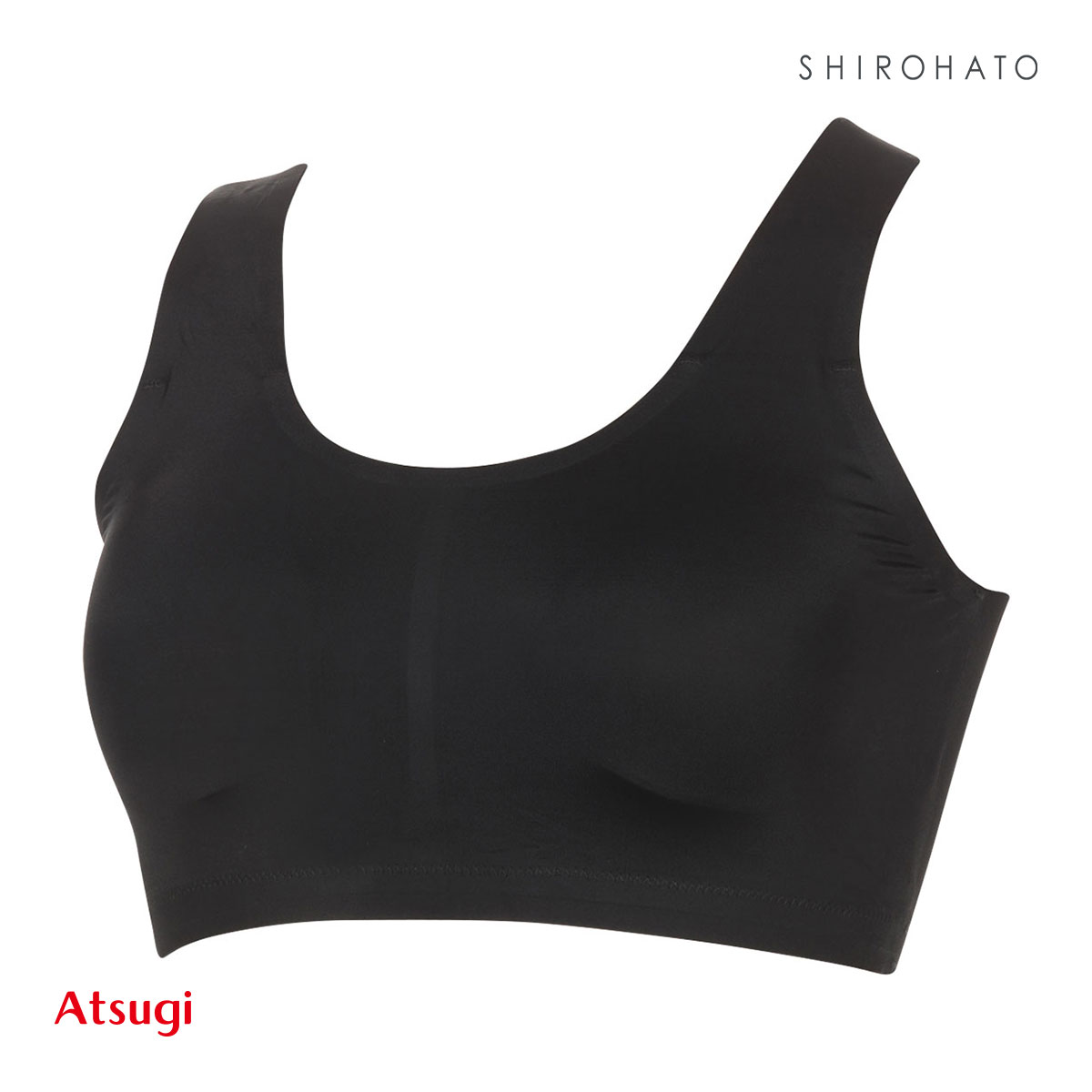 アツギ ATSUGI イーセレクト e-select アウターにひびきにくい ハーフトップ ノンワイヤー ブラジャー 単品(BK-ブラック-M)