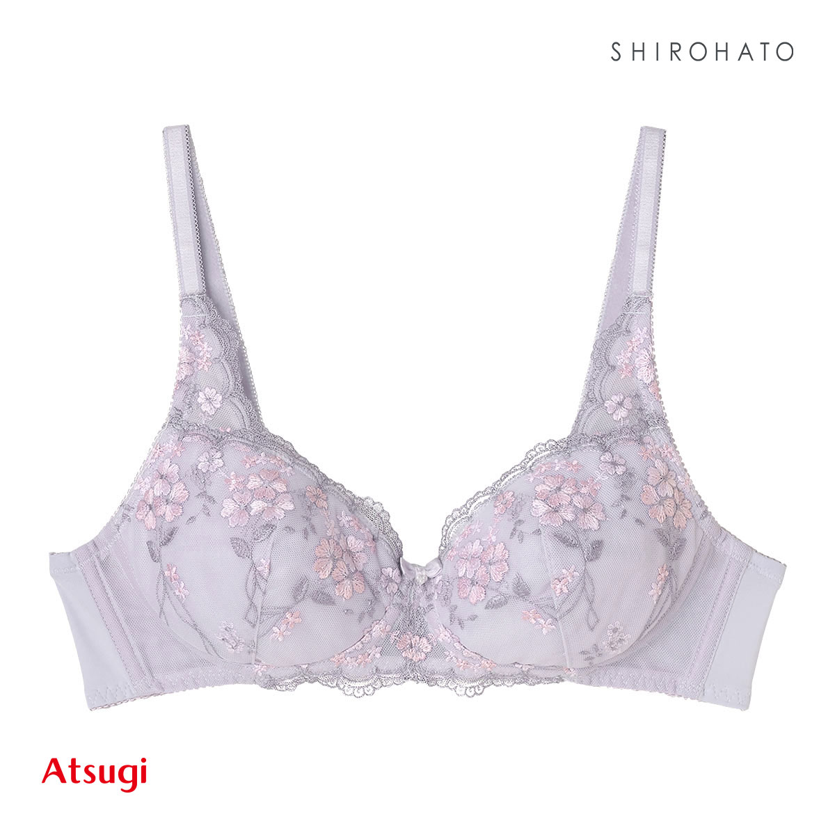アツギ ATSUGI イーセレクト e-select ふんわり立体カップブラ ノンワイヤー ブラジャー 単品(LV-ラベンダー-A75)