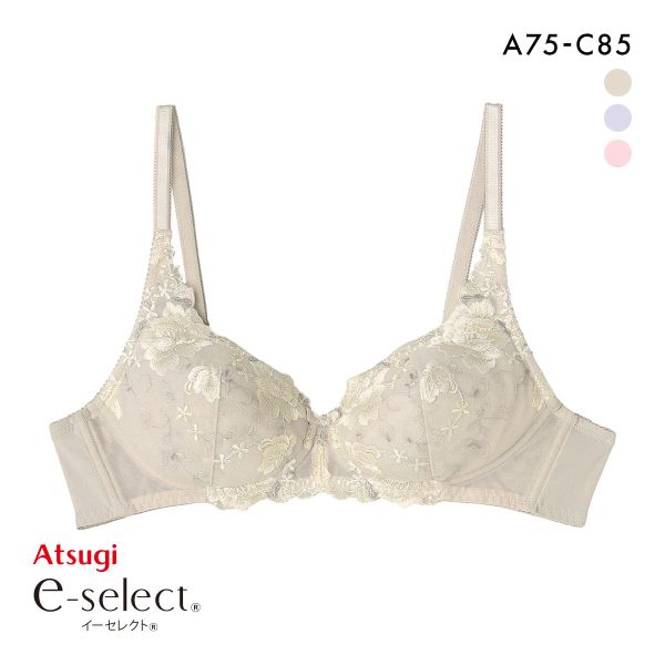 アツギ イーセレクト ふんわり立体カップ ノンワイヤー ブラジャー 美しく整える ATSUGI
