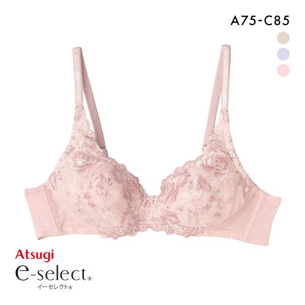アツギ イーセレクト ふんわり立体カップ ノンワイヤー ブラジャー 美しく整える ATSUGI