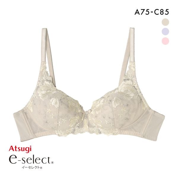 アツギ イーセレクト ふんわり立体カップ ノンワイヤー ブラジャー 美しく整える ATSUGI