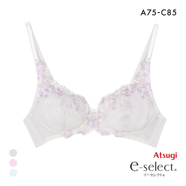 アツギ イーセレクト e-select ノンワイヤー 美しく整えるふんわり立体カップブラ ATSUGI