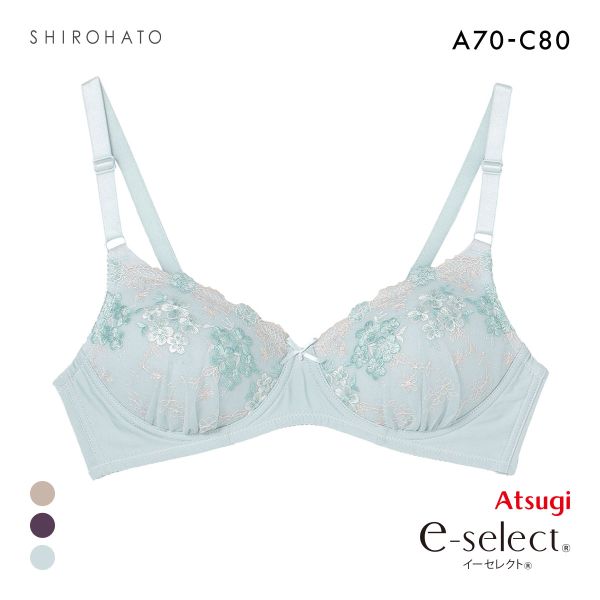 アツギ イーセレクト e-select ノンワイヤー 自然な丸みのシームレスカップブラ ATSUGI