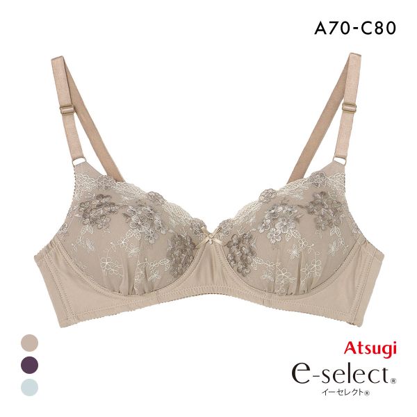 アツギ イーセレクト e-select ノンワイヤー 自然な丸みのシームレスカップブラ ATSUGI