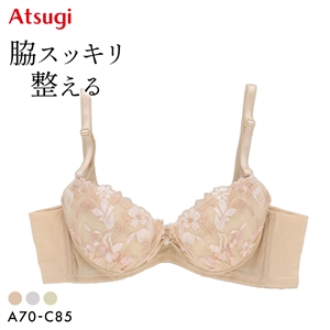 アツギ イーセレクト 脇スッキリ整える ブラジャー アンダー大きいサイズ ATSUGI