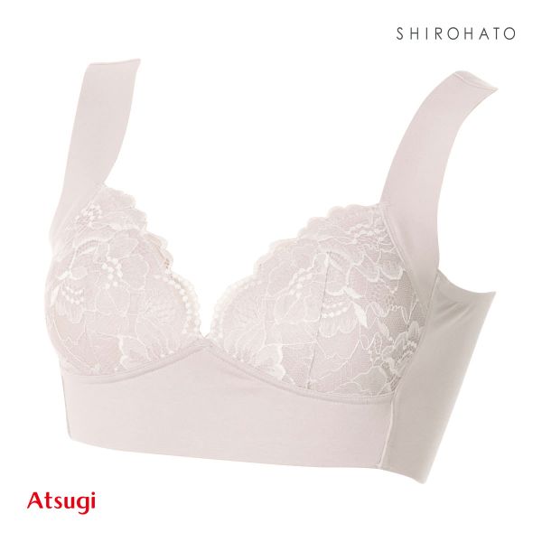 アツギ ATSUGI 肌つつみ かぶりブラ ノンワイヤー ハーフトップ 単品 優しい着け心地