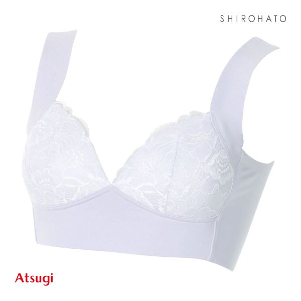 アツギ ATSUGI 肌つつみ かぶりブラ ノンワイヤー ハーフトップ 単品 優しい着け心地