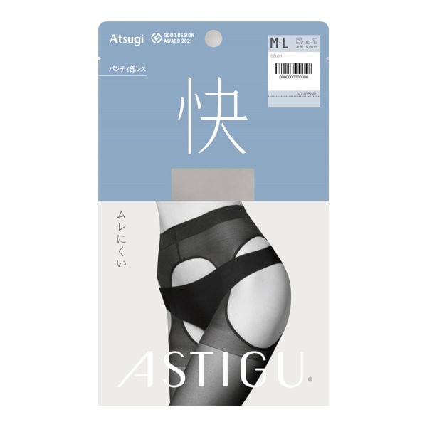 アツギ ATSUGI アスティーグ ASTIGU 快 ムレにくい パンティ部レス ストッキング