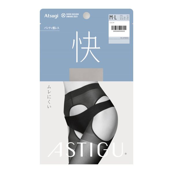 アツギ ATSUGI アスティーグ ASTIGU 快 ムレにくい パンティ部レス ストッキング
