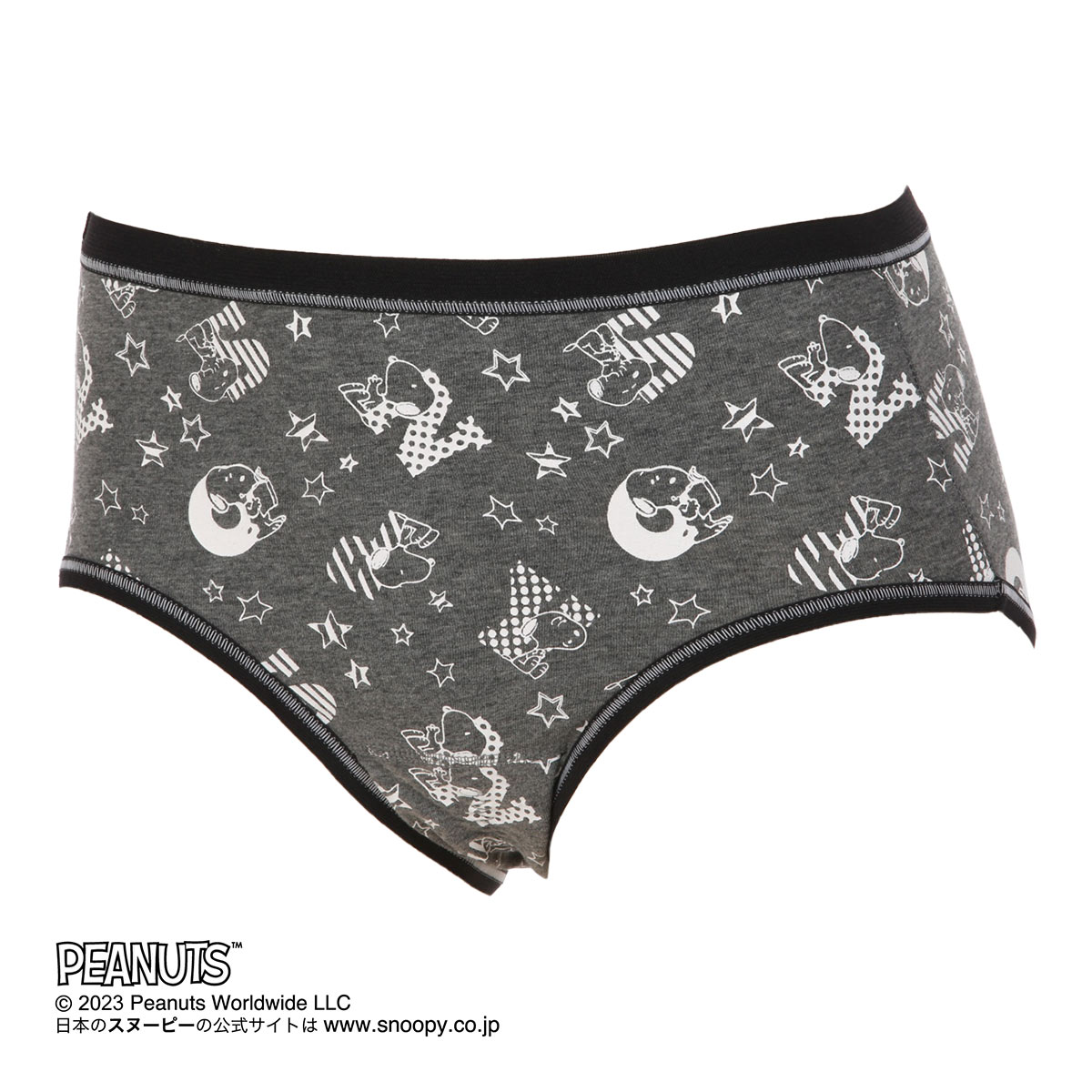 PEANUTS ピーナッツ ジュニア サニタリーショーツ ナイト用 キッズ 女の子 150 160 165 単品(GY-グレー-150)