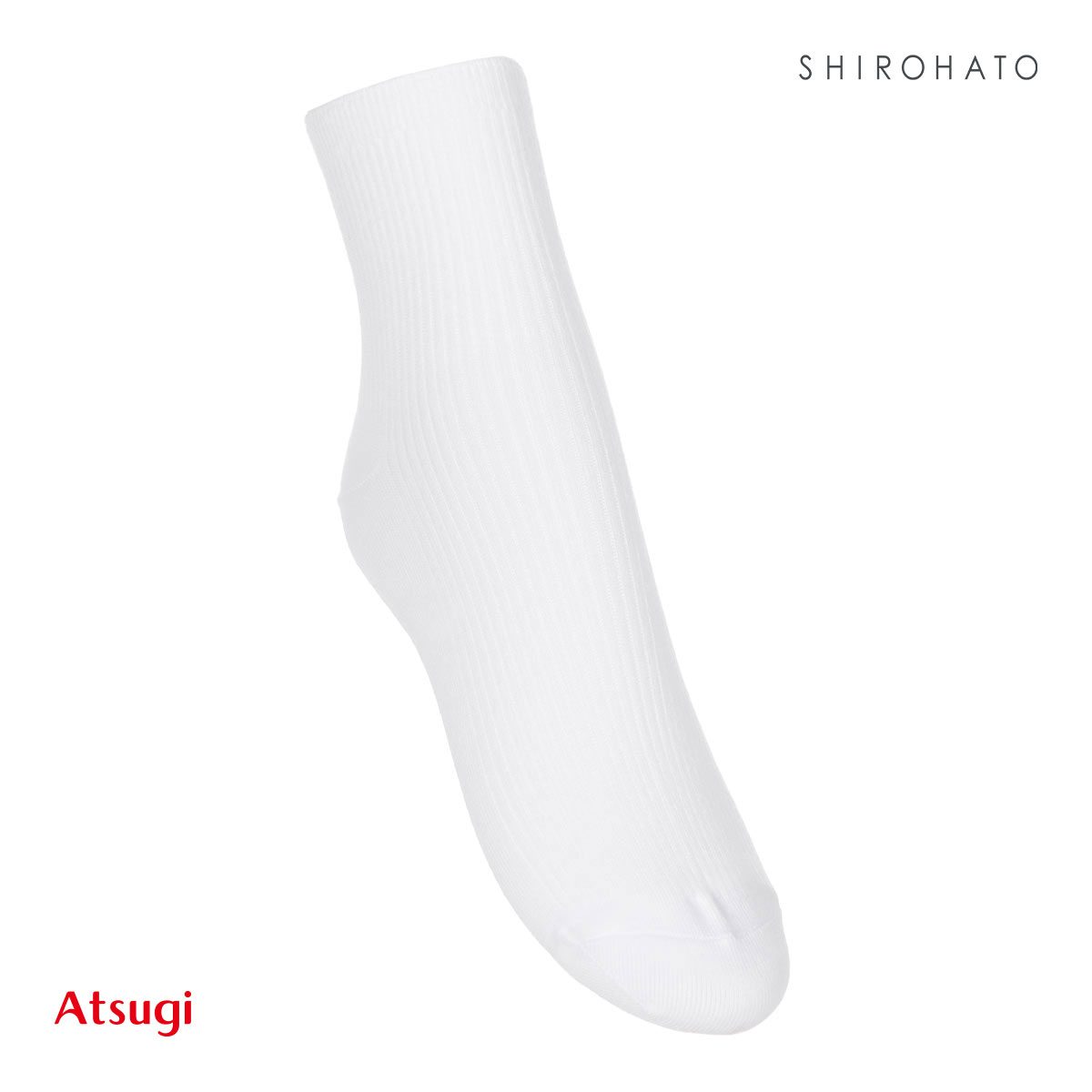 アツギ ATSUGI スクールタイム ハイカット丈 リブソックス キッズ ジュニア 2足組 靴下 学生 綿混 16-26cm(WH-ホワイト-16-18cm)