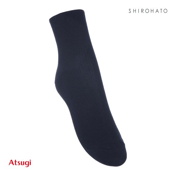 アツギ ATSUGI スクールタイム ハイカット丈 リブソックス キッズ ジュニア 2足組 靴下 学生 綿混 16-26cm
