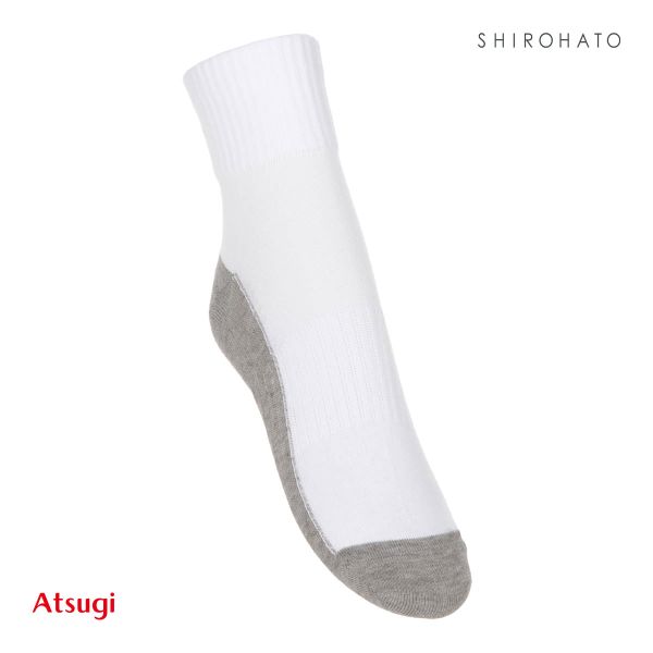 アツギ ATSUGI スクールタイム ハイカット丈 ソックス キッズ ジュニア 2足組 足底切り替え 靴下 学生 綿混 16-26cm