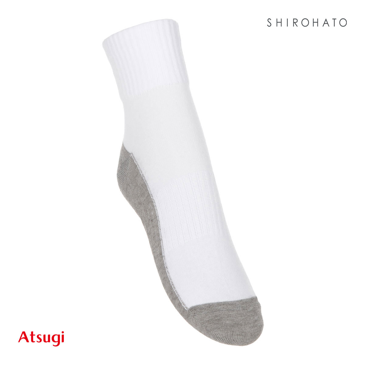 アツギ ATSUGI スクールタイム ハイカット丈 ソックス キッズ ジュニア 2足組 足底切り替え 靴下 学生 綿混 16-26cm(WH-ホワイト-16-18cm)