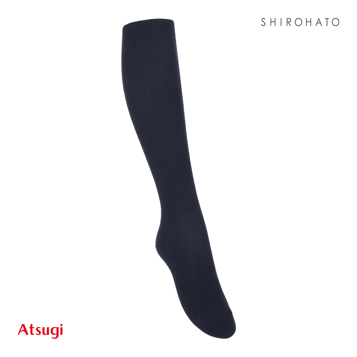 アツギ ATSUGI スクールタイム ハイソックス リブソックス キッズ ジュニア 2足組 靴下 綿混 学生 16-26cm(KO-コン-16-18cm)