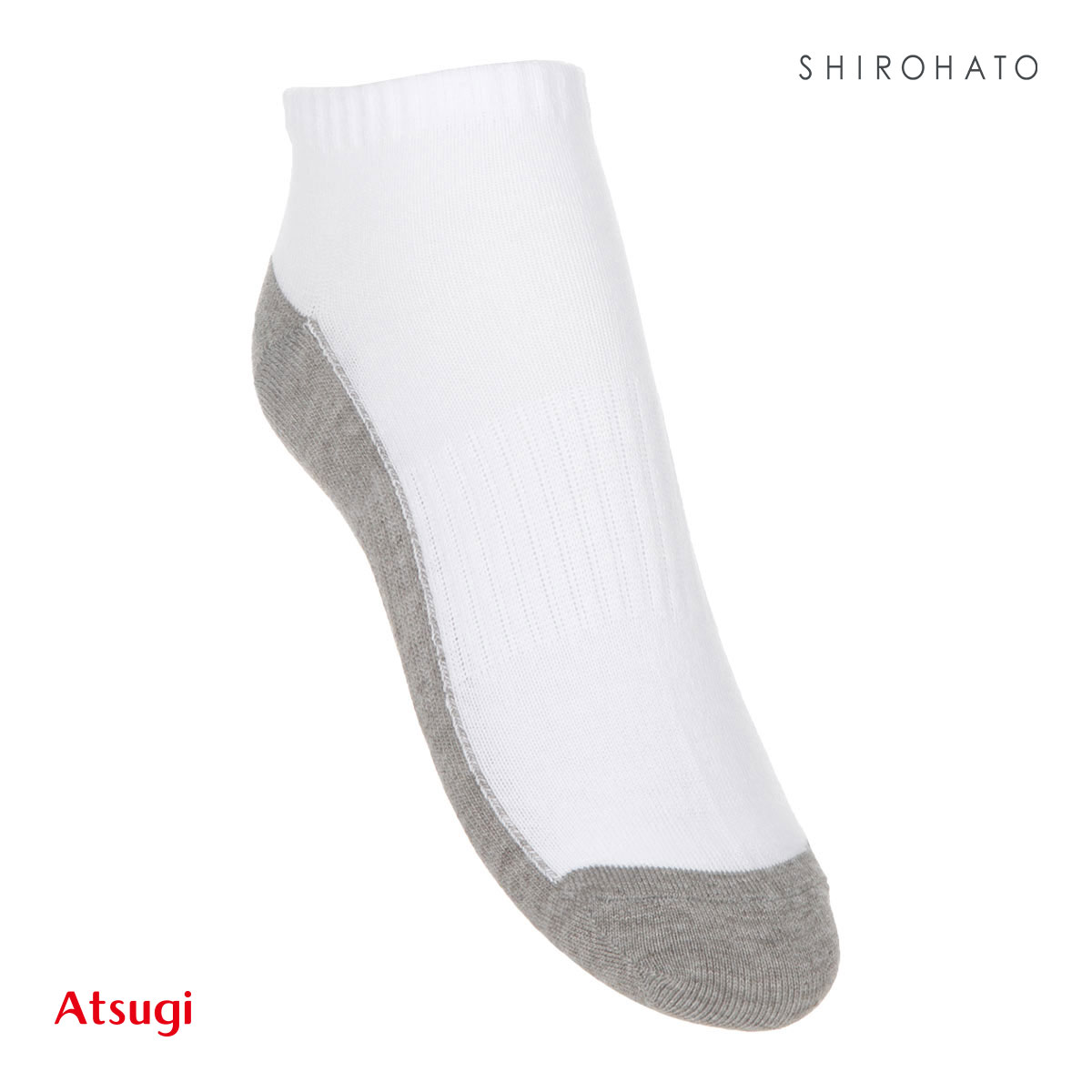 アツギ ATSUGI スクールタイム スニーカー丈 ソックス キッズ ジュニア 2足組 足底切り替え 靴下 学生 綿混 16-26cm(WH-ホワイト-16-18cm)
