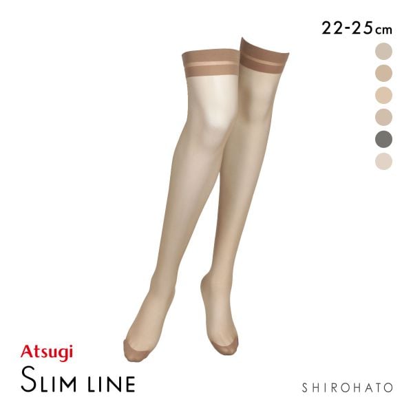 アツギ スリムライン ひざ上丈 ストッキング オーバーニー ATSUGI