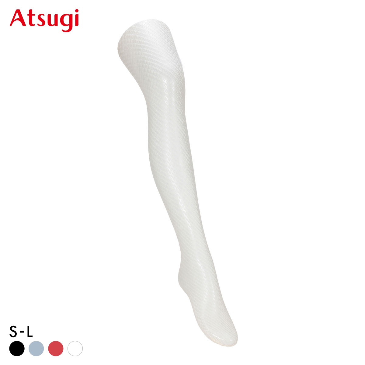 アツギカラーズ ダブルフィッシュネット柄タイツ Atsugi COLORS(WH-ホワイト-S-L)