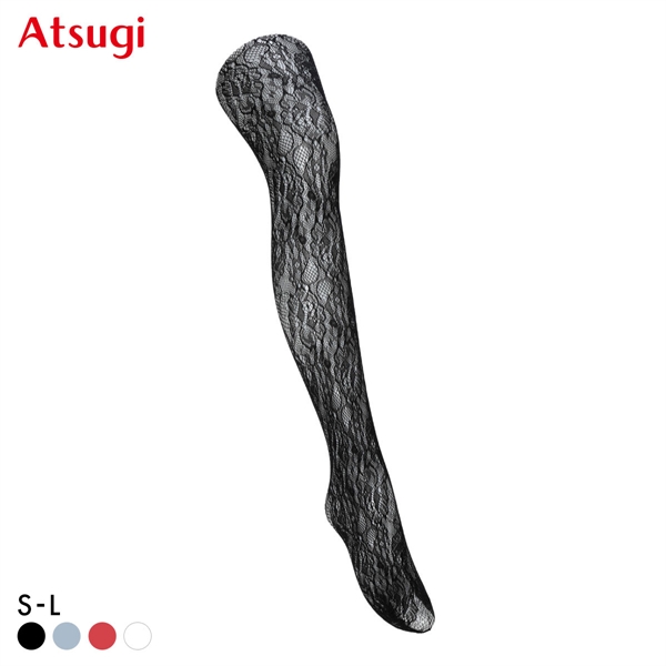 アツギカラーズ レース柄タイツ Atsugi COLORS