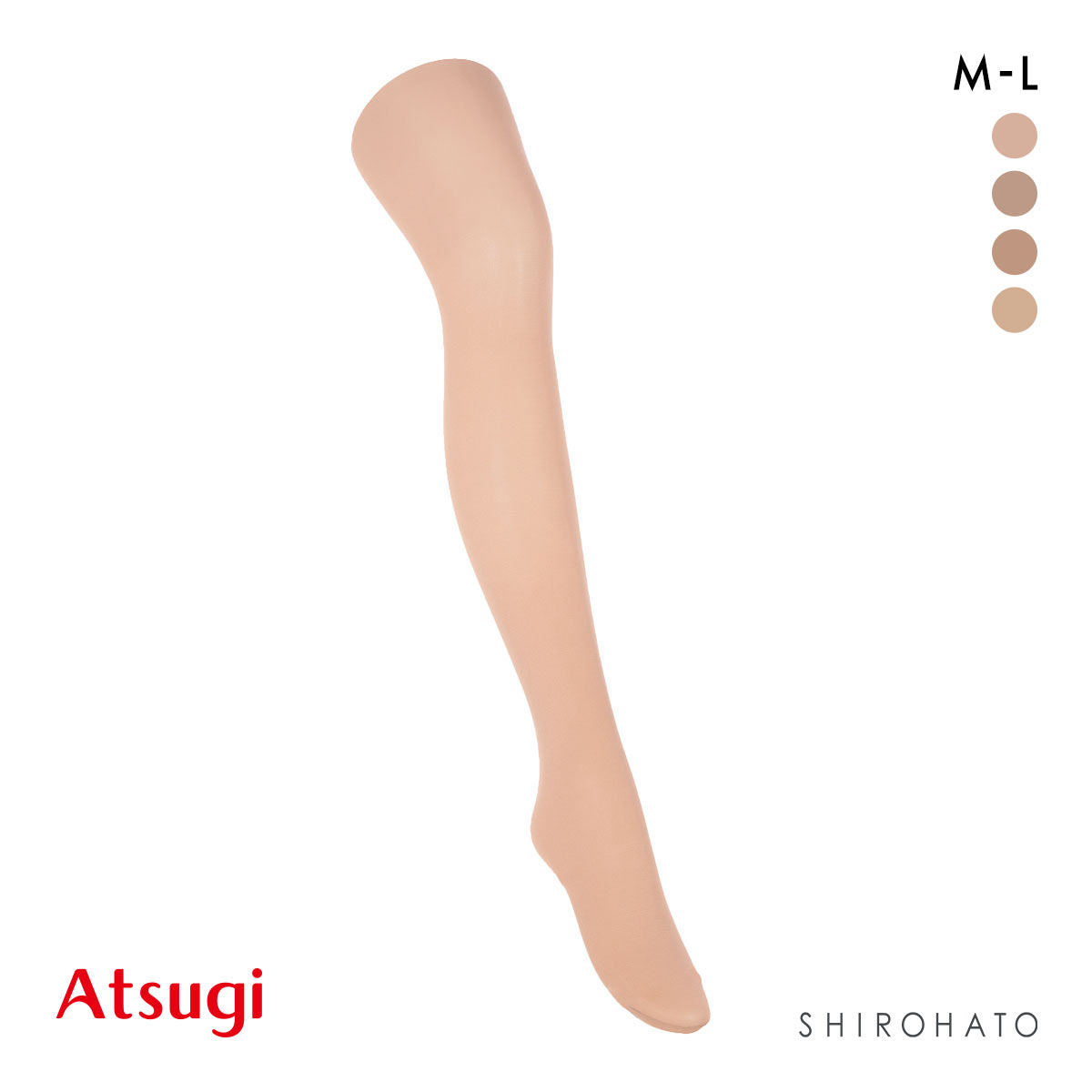 アツギ ファンデーションタイツ 80デニール ATSUGI(YOC-イエローオークル-M-L)