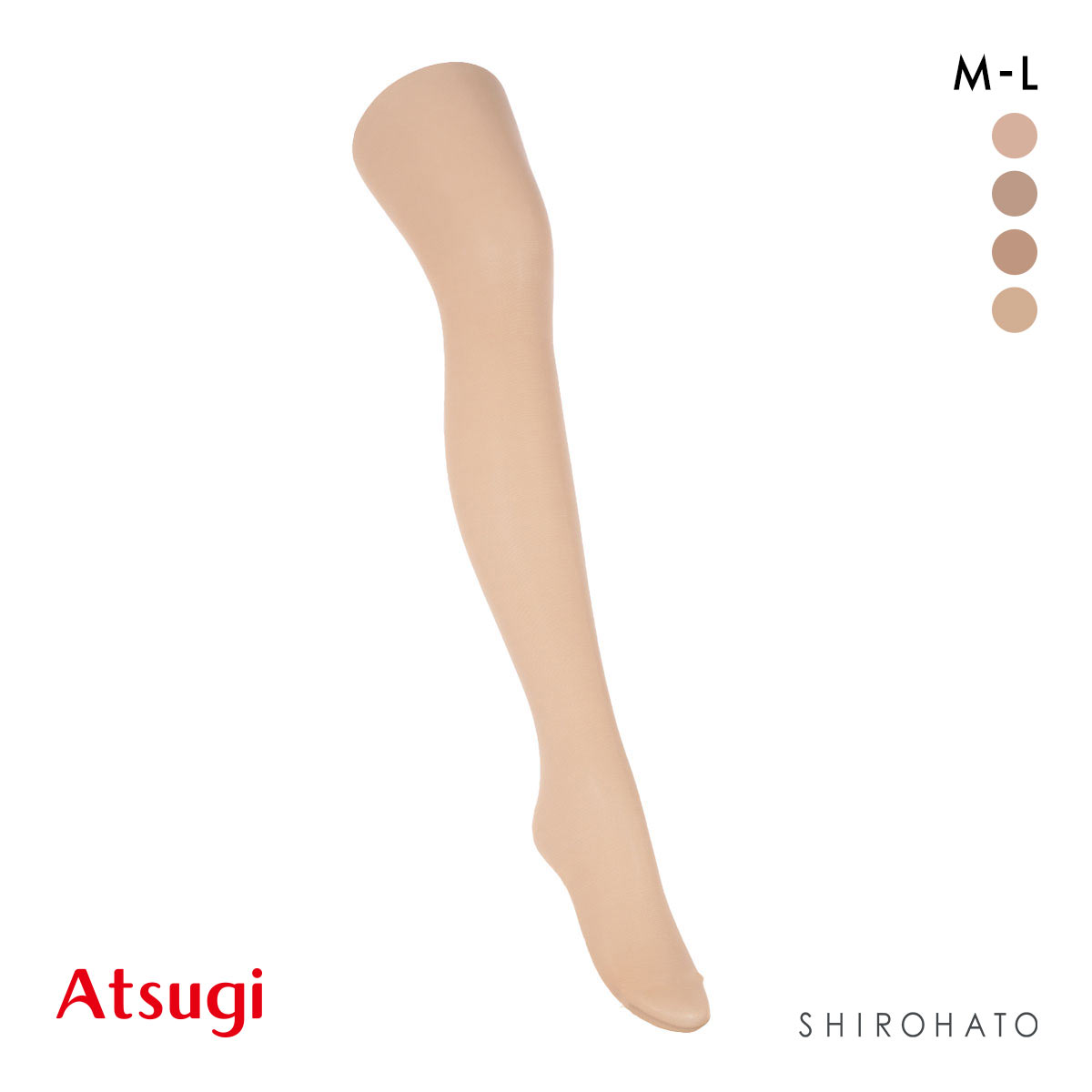 アツギ ファンデーションタイツ 80デニール ATSUGI(BE-ベージュ-M-L)