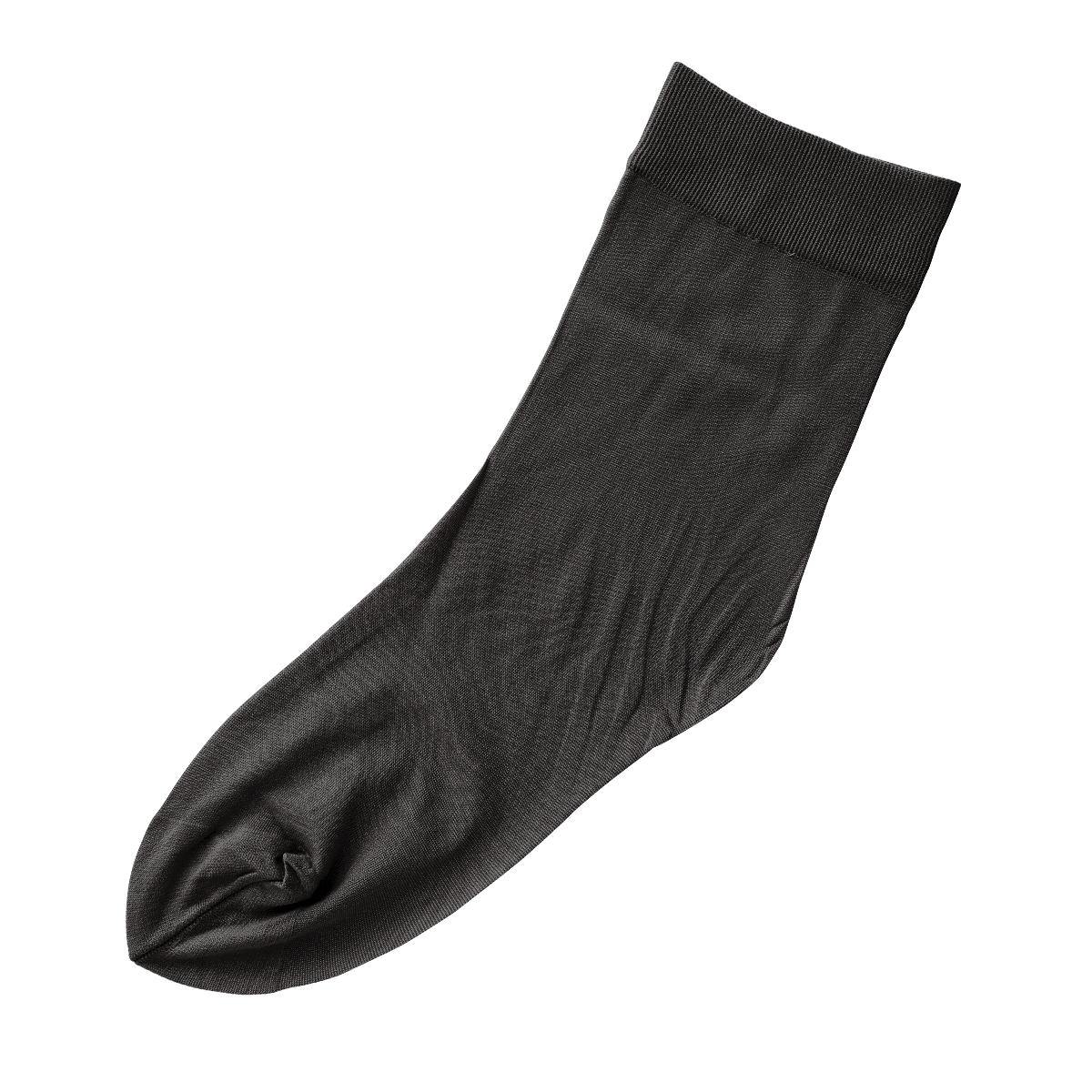 アツギ ATSUGI スリムライン SLIM LINE ショートストッキング 厚手 くるぶし丈(BK-ブラック-22-25cm)