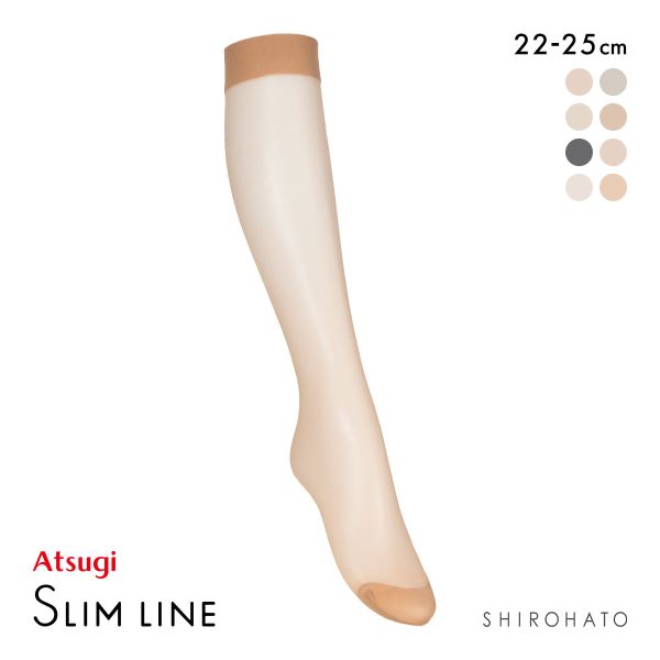 アツギ スリムライン ひざ下丈 ショートストッキング 破れにくい ATSUGI
