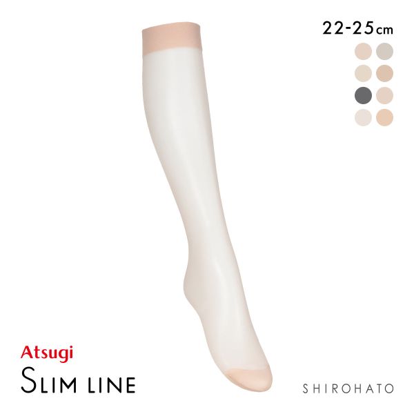 アツギ スリムライン ひざ下丈 ショートストッキング 破れにくい ATSUGI