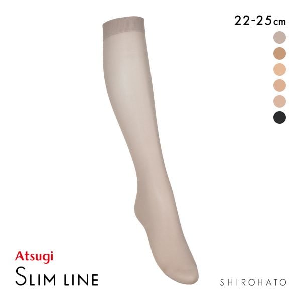 アツギ スリムライン 厚手 ひざ下丈 ショートストッキング ATSUGI