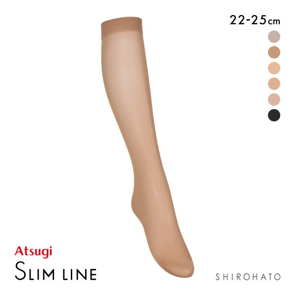 アツギ スリムライン 厚手 ひざ下丈 ショートストッキング ATSUGI