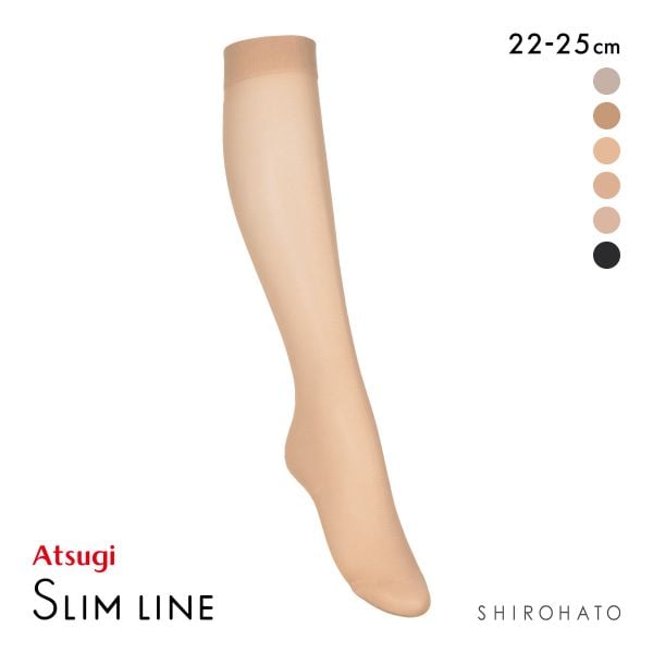 アツギ スリムライン 厚手 ひざ下丈 ショートストッキング ATSUGI