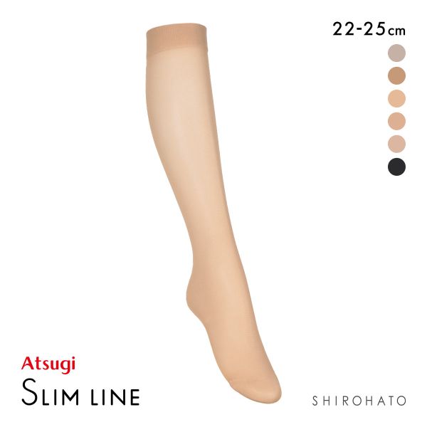 アツギ スリムライン 厚手 ひざ下丈 ショートストッキング ATSUGI