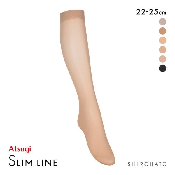 アツギ スリムライン 厚手 ひざ下丈 ショートストッキング ATSUGI