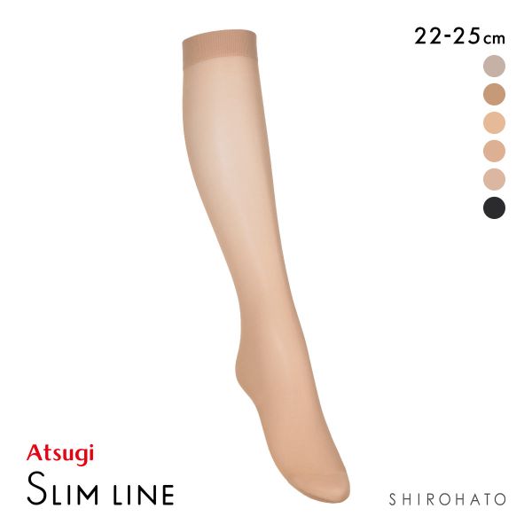 アツギ スリムライン 厚手 ひざ下丈 ショートストッキング ATSUGI