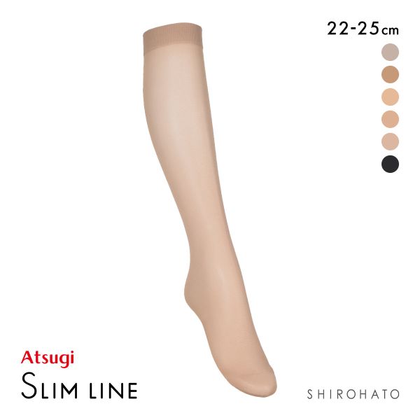 アツギ スリムライン 厚手 ひざ下丈 ショートストッキング ATSUGI
