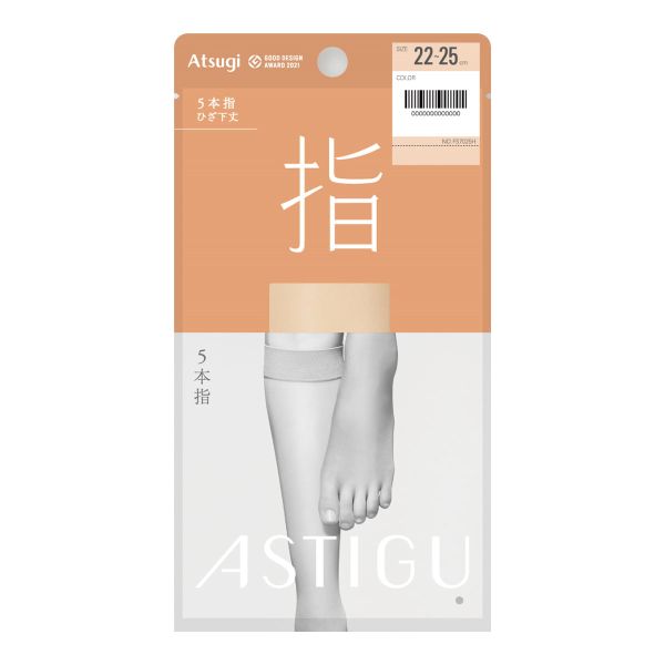 アツギ ATSUGI アスティーグ ASTIGU 指 5本指 ショートストッキング ひざ下丈