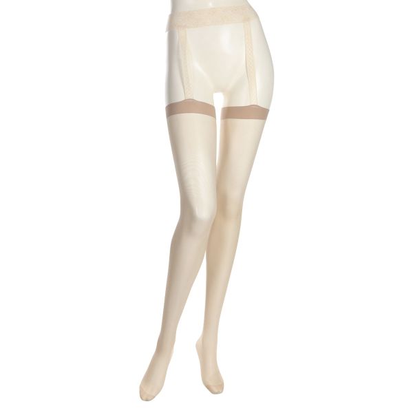 アツギ ATSUGI THE LEG BAR パンティ部レス レースガーター付きストッキング 日本製 レディース M-L