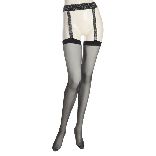 アツギ ATSUGI THE LEG BAR パンティ部レス レースガーター付きストッキング 日本製 レディース M-L