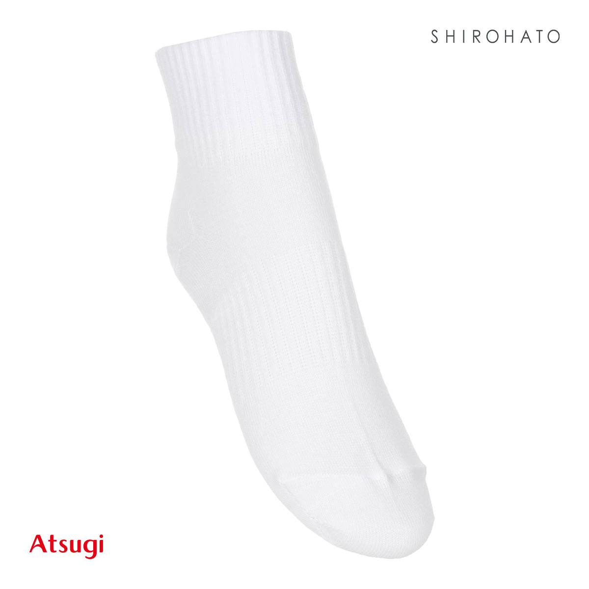 アツギ ATSUGI スクールタイム ハイカット丈 ソックス キッズ ジュニア 3足組 靴下 学生 12cm丈 綿混 22-26cm(WH-ホワイト-22-24cm)