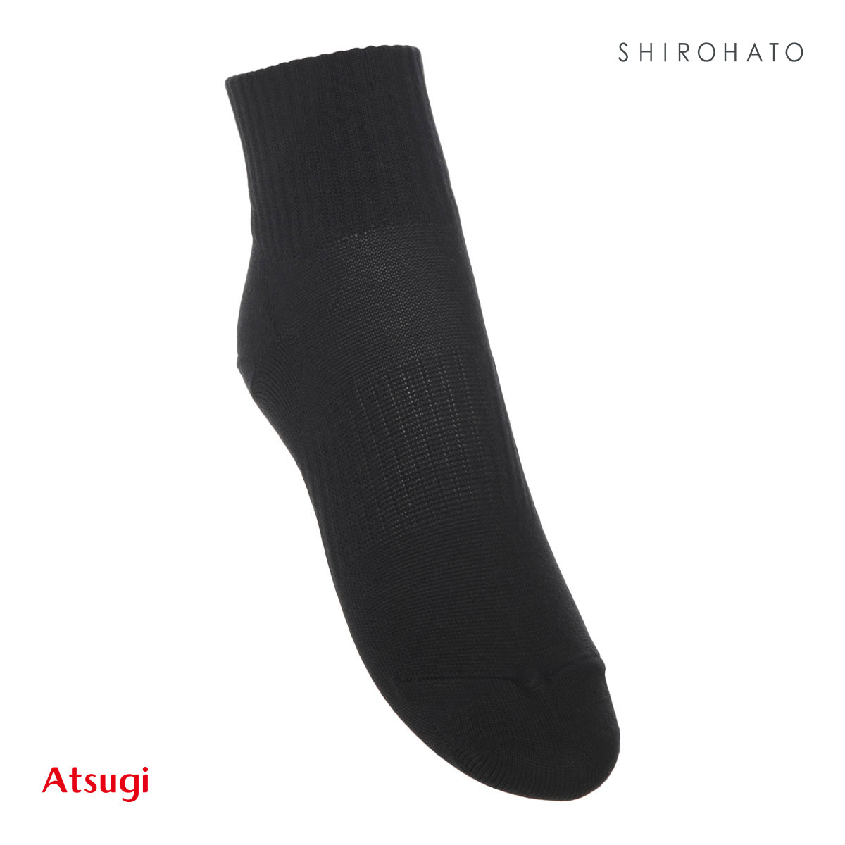 アツギ ATSUGI スクールタイム ハイカット丈 ソックス キッズ ジュニア 3足組 靴下 学生 12cm丈 綿混 22-26cm(BK-ブラック-22-24cm)