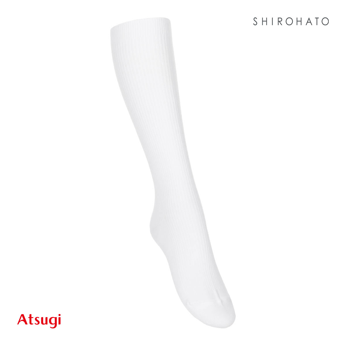 アツギ ATSUGI スクールタイム 32cm丈 リブソックス キッズ ジュニア 3足組 靴下 学生 ハイソックス 綿混 22-26cm(WH-ホワイト-22-24cm)