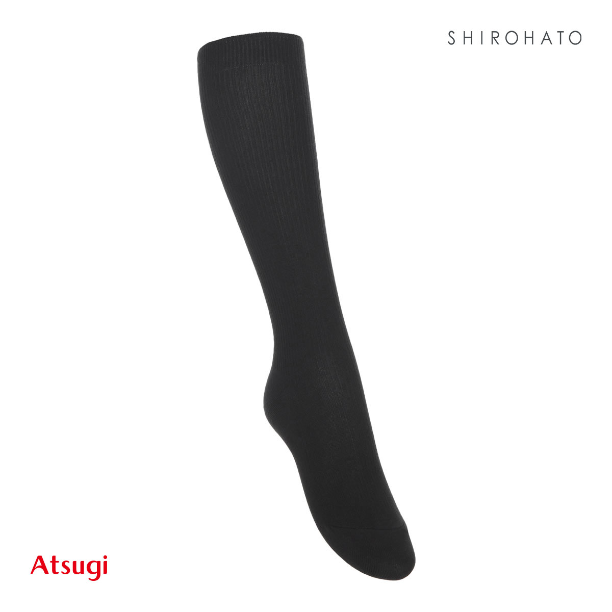 アツギ ATSUGI スクールタイム 32cm丈 リブソックス キッズ ジュニア 3足組 靴下 学生 ハイソックス 綿混 22-26cm(BK-ブラック-22-24cm)