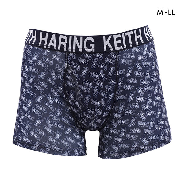 【メール便(10)】 キース・へリング Keith Haring ボクサーパンツ 自転車 ネイビー メンズ 前開き 【メール便(10)】 キース・へリング Keith Haring ボクサーパンツ 自転車 ネイビー メンズ 前開き