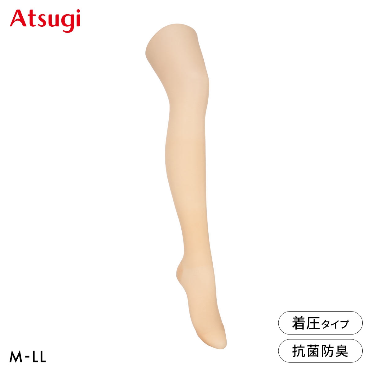 アツギメディカル 着圧ストッキング 足首18hPa Atsugi Medical(SBE-シアーベージュ-M-L)