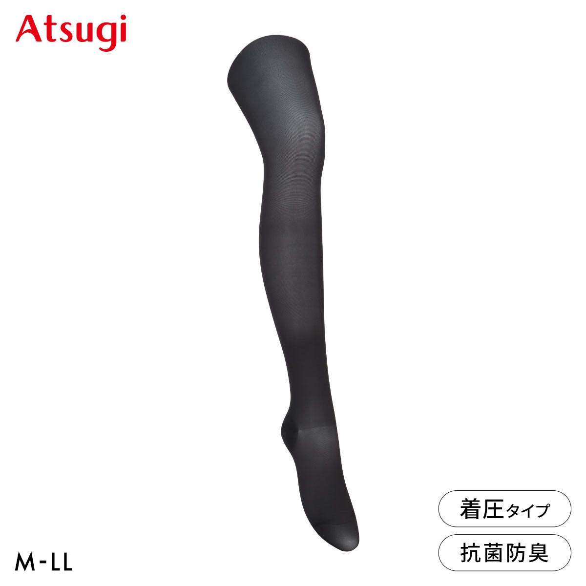 アツギメディカル 着圧ストッキング 足首18hPa Atsugi Medical(BK-ブラック-M-L)
