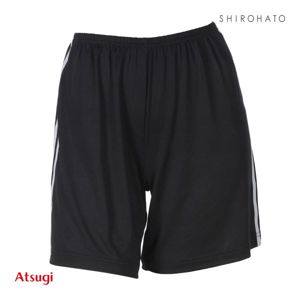 アツギ ATSUGI スクールタイム カバパン 三分丈 サイドライン オーバーパンツ 接触冷感