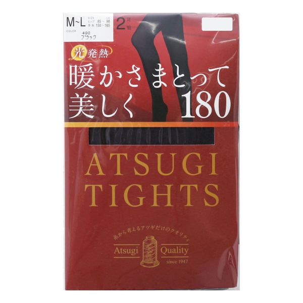 アツギ ATSUGI アツギタイツ ATSUGI TIGHTS タイツ 180デニール 2足組 消臭 発熱 レディース